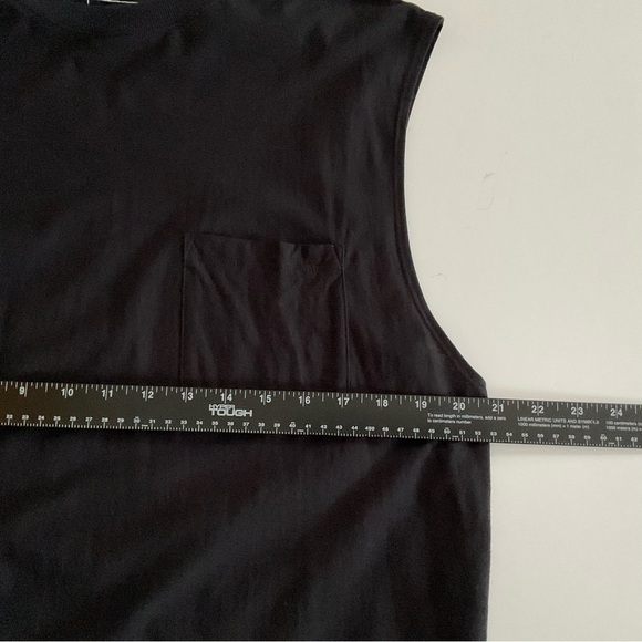 Lahgo x Lunya Cool Every Day Muscle Tee XL Black Pocket Loungewear Luxurious USA - Picture 5 of 9